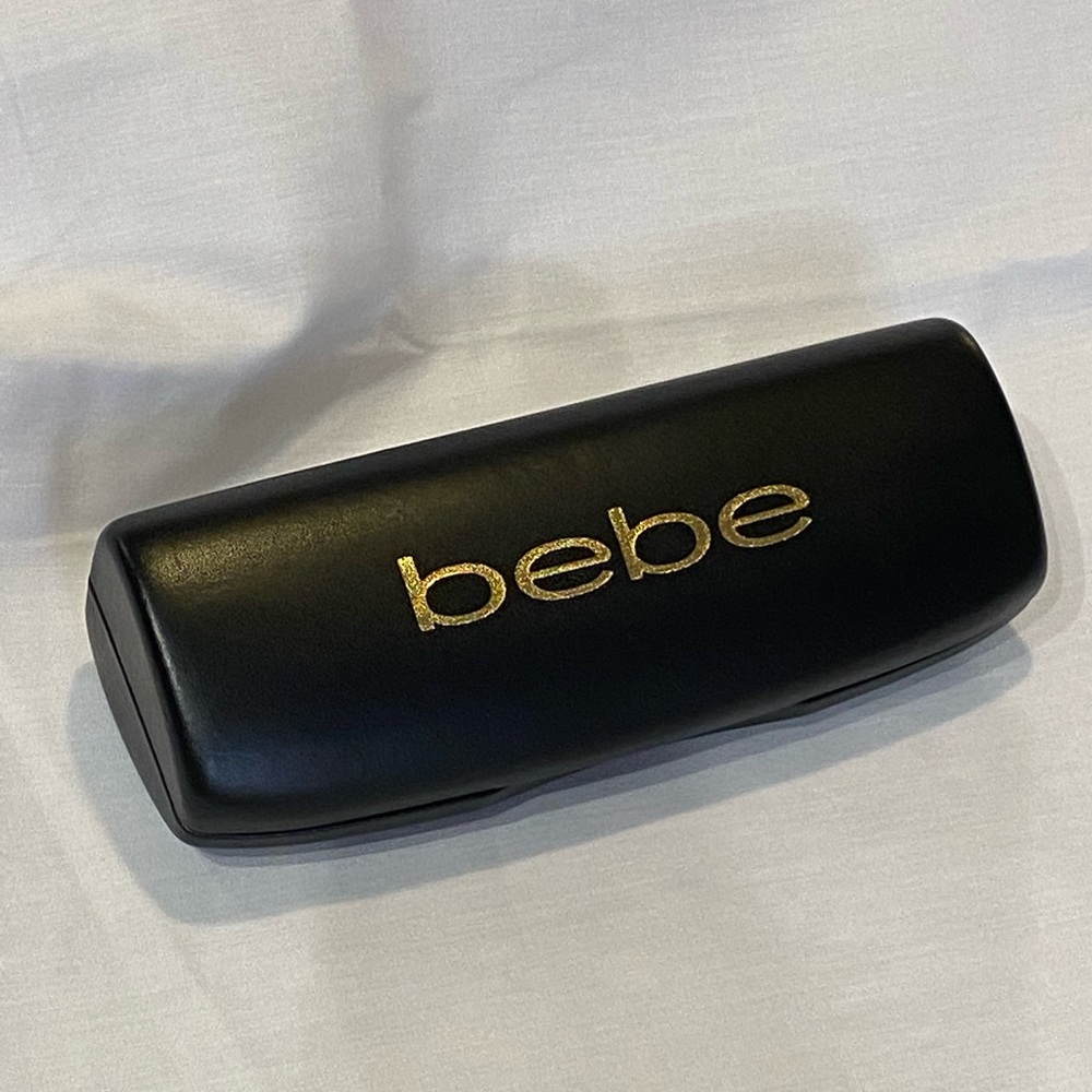 bebe clam shell eye glass case